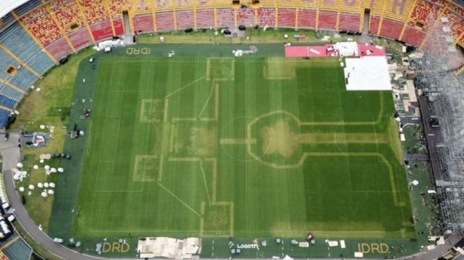 Cancha de El Campín tras el concierto de Karol G