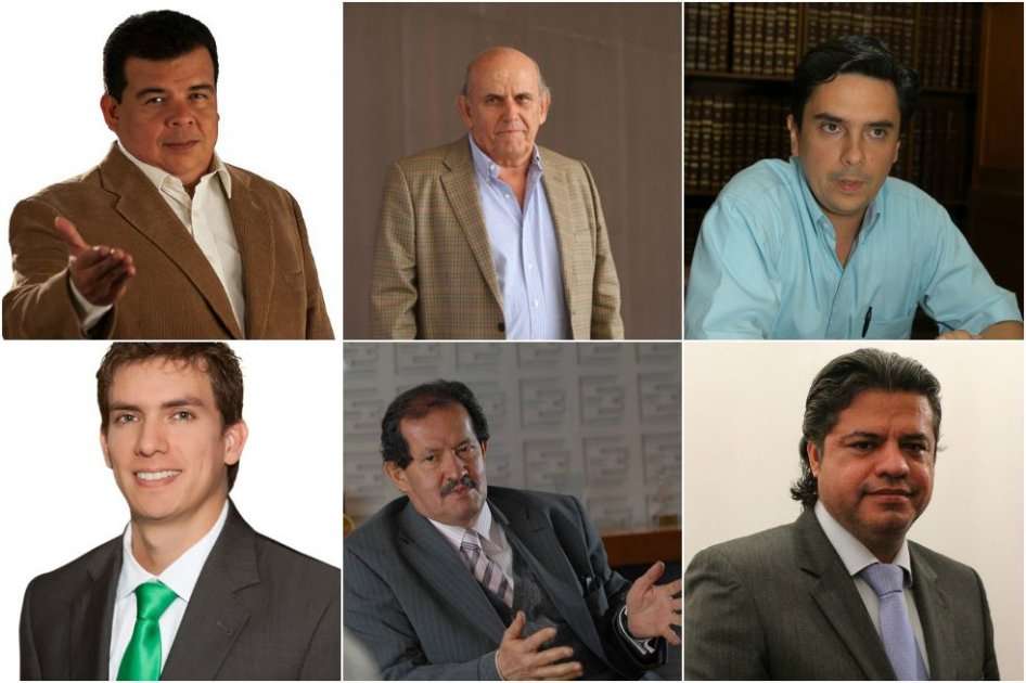 Roberto Ortiz, Partido Liberal. / Maurice Armitage, Creemos Cali. / Carlos José Holguín, conservador. / Michel Maya, Partido Verde. / Angelino Garzón, Partido de la U. / Wilson Arias, Polo Democrático.