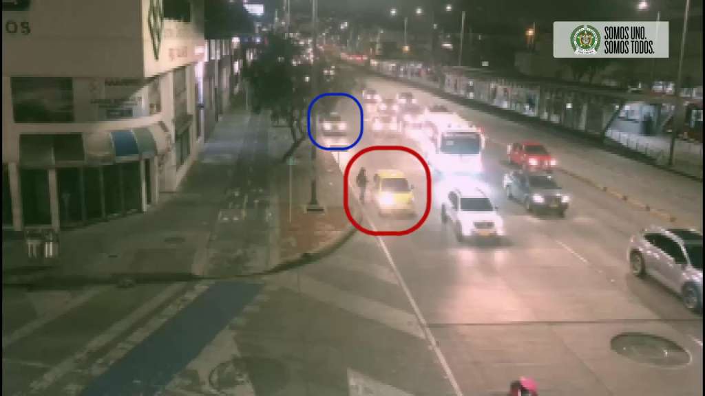 Fotograma de cámara de video donde se ve la supuesta estrategia de "Los Pikachú"
