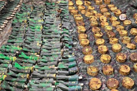 Incautan arsenal de 190 granadas listas para ser lanzadas desde drones en El Castillo, Meta