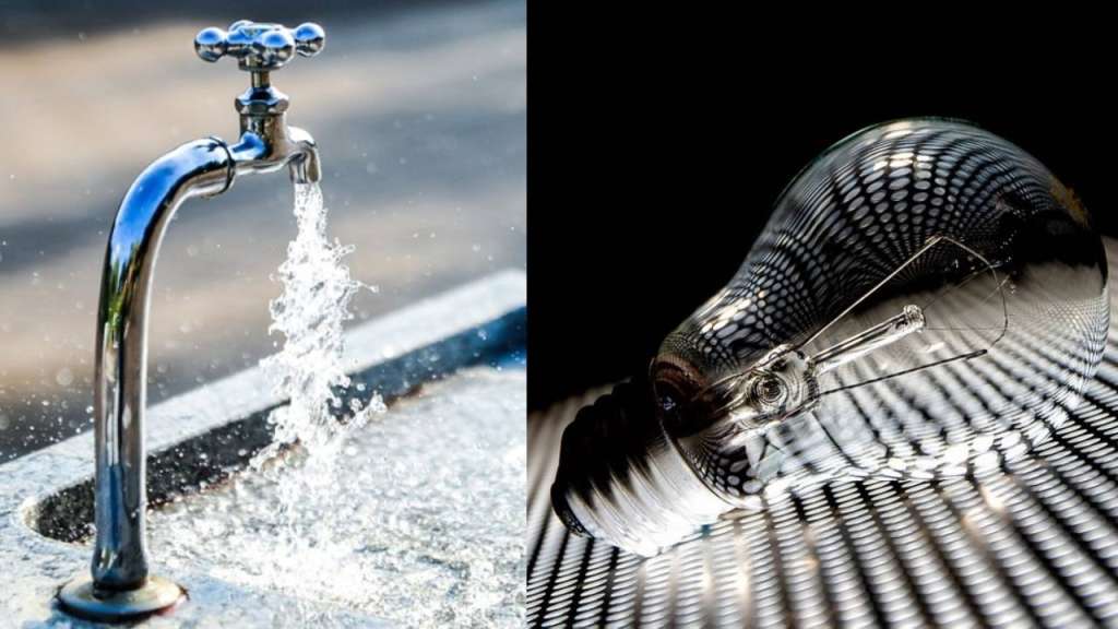 Cortes de agua y luz para este lunes.