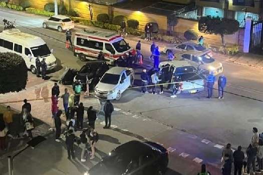 Escena de crimen en Chía. Joven de 26 años fue perseguido y asesinado.