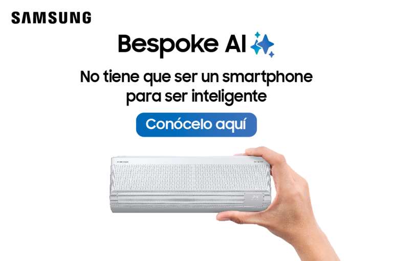 Aire acondicionado Samsung Bespoke: ajusta la temperatura según tus hábitos. Su AI detecta el modo ideal, enfría rápido y deshumidifica sin frío incómodo. Eficiente, elegante y pensado para tu confort diario.