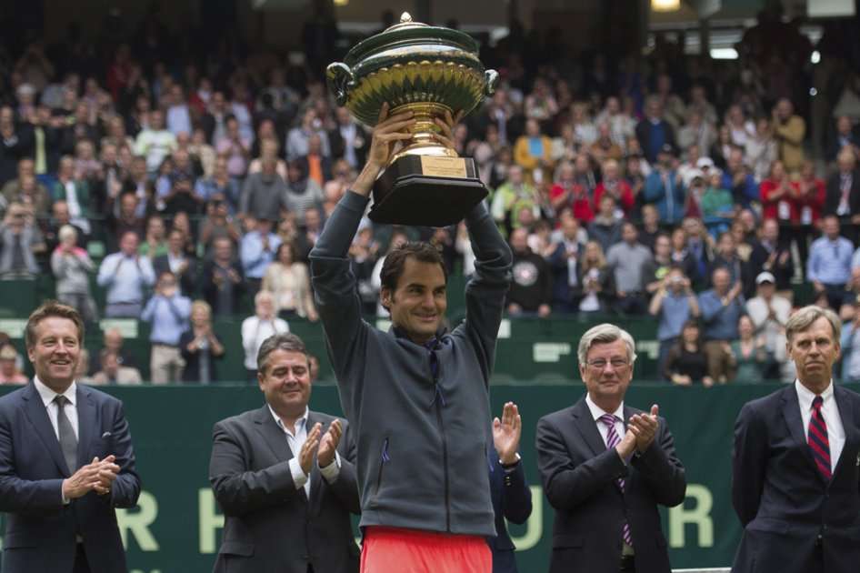 Roger Federer logró por octava vez ganar el torneo de Halle. Foto: AFP