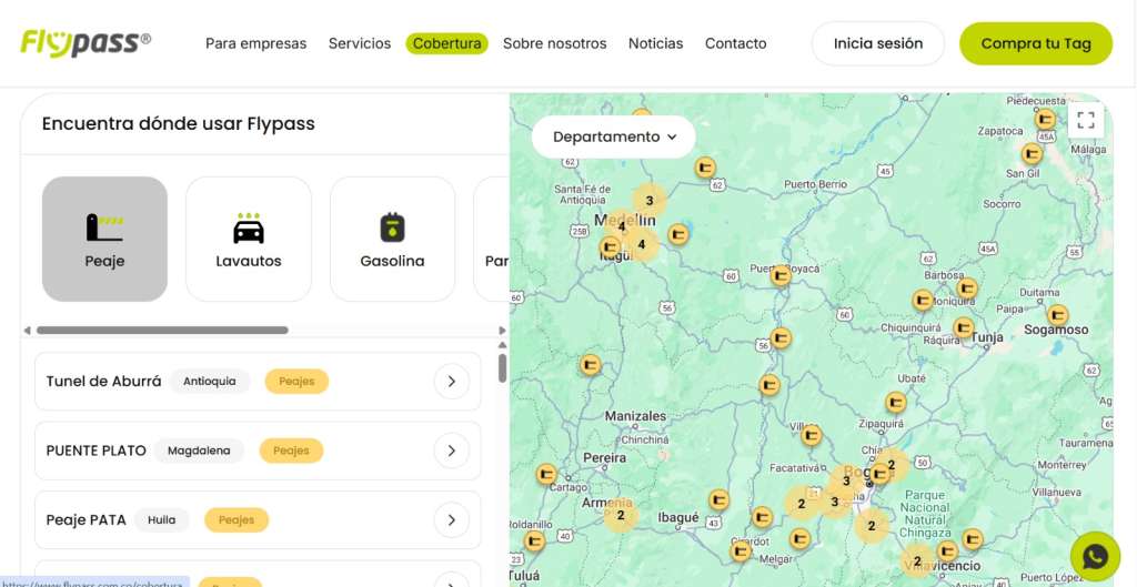 Evite contratiempos en carretera con el mapa de cobertura Flypass en vacaciones