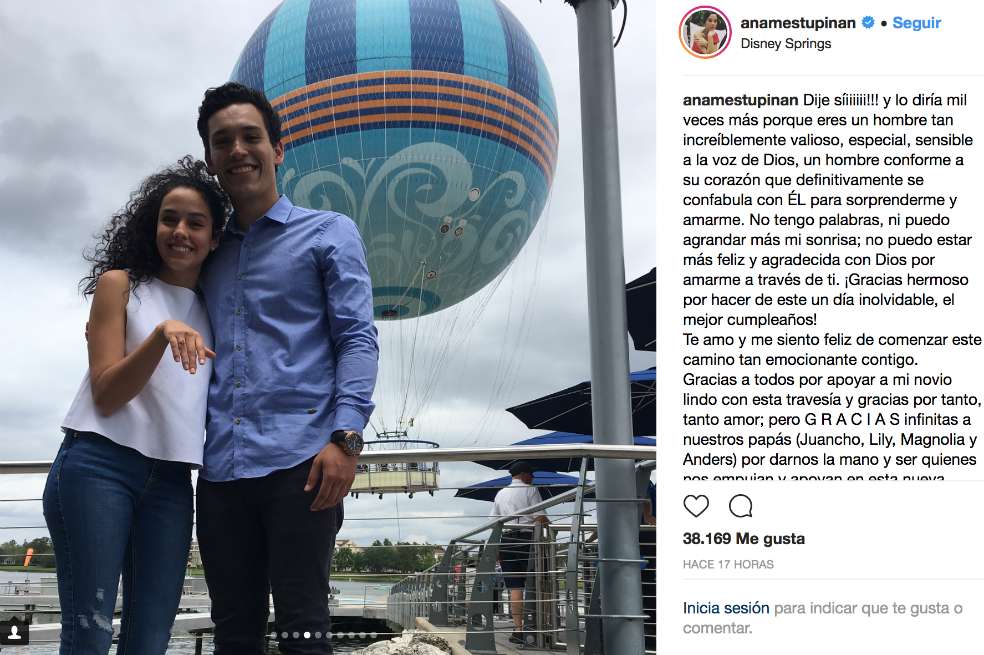 Ana María Estupiñán y Mattias Bylin. / Tomada de Istagram.com/anamestupinan