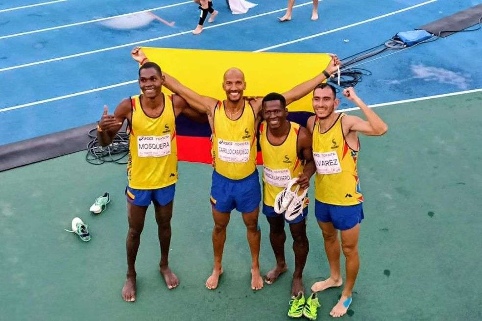 Roberto Mosquera, Janer Cabezas, Rubén Carrillo y Diego Álvarez integran el equipo colombiano de 4x400.