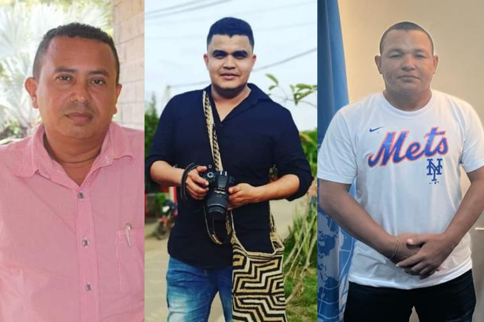 Wallter Álvarez, Yamir Jhan Pico y Organis Cuadrado. / Cortesía