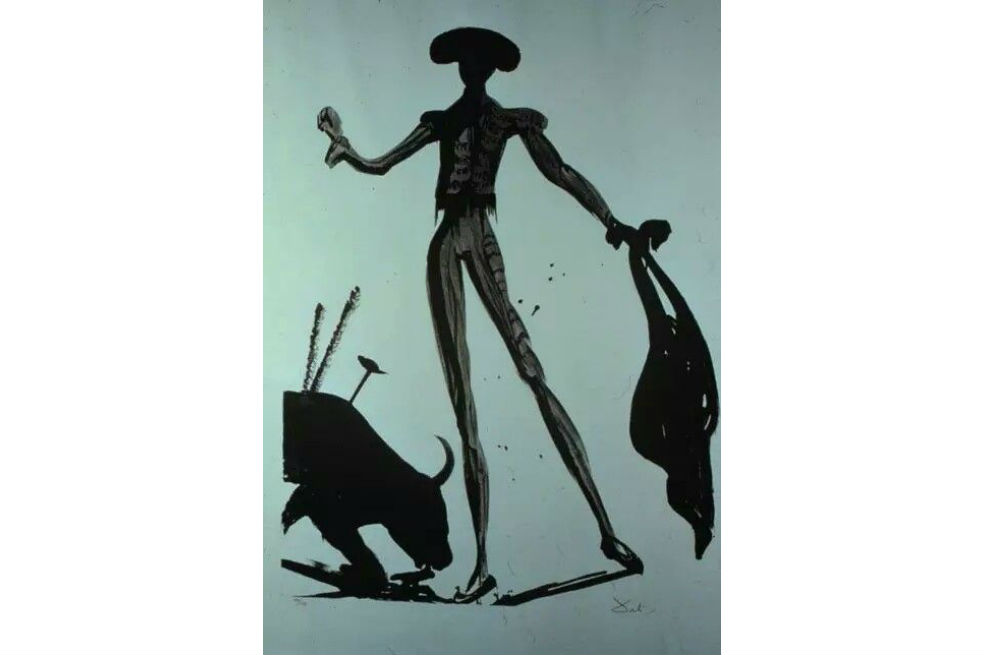 Una de las obras de Salvador Dalí sobre toreros y toros, que refleja su pasión por este tema. Obras suyas, de Picasso y de Goya están expuestas en Buenos Aires en la muestra Arte y tauromaquia. / Cortesía