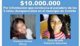 Intensifican la búsqueda de dos menores desaparecidas en Corinto, Cauca