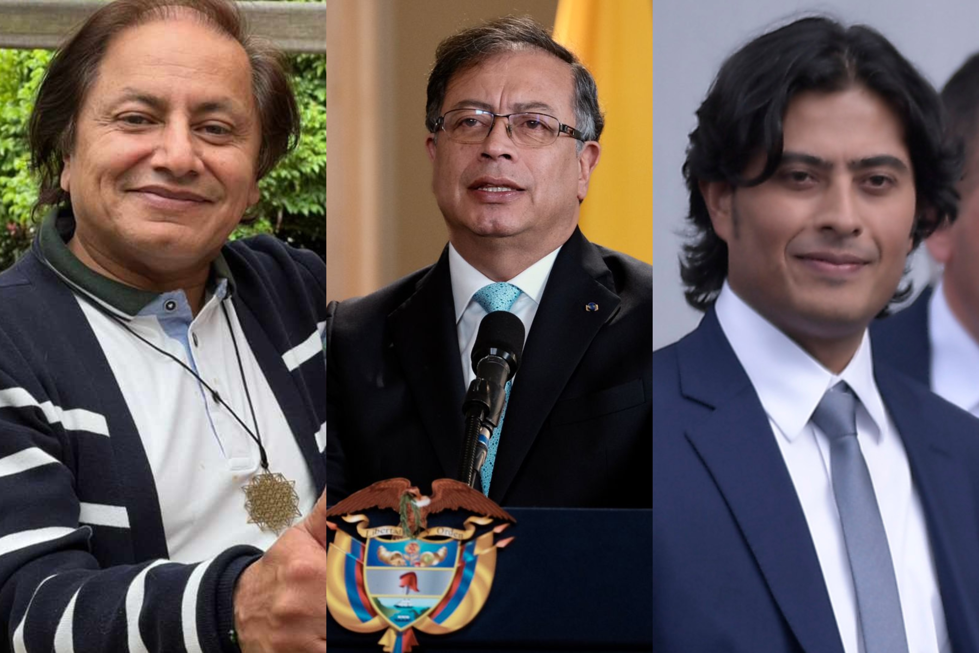 Su hermano, Juan Fernando Petro, y su hijo, Nicolás Petro Burgos.