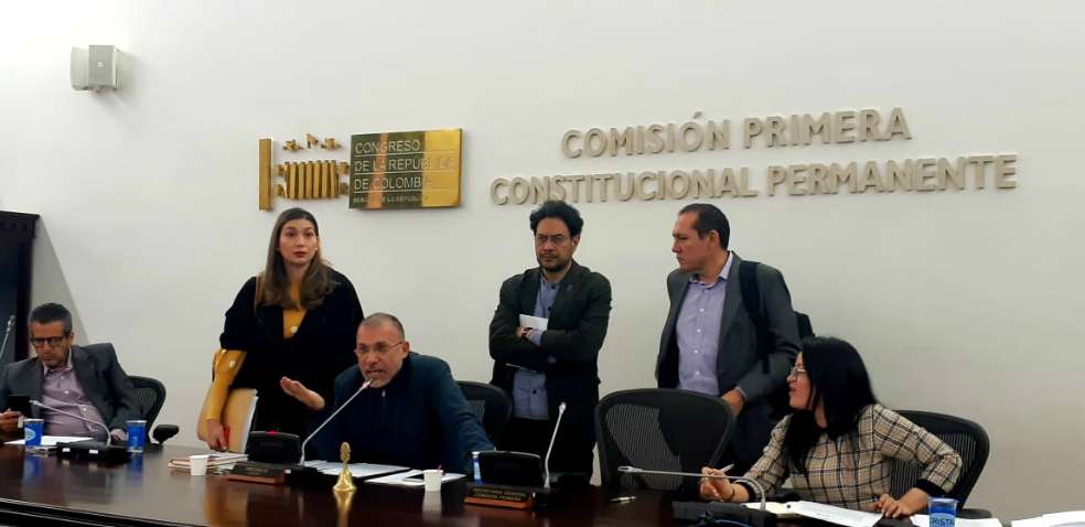 Comisión de Paz del Senado, reunida este martes.  / Cortesía