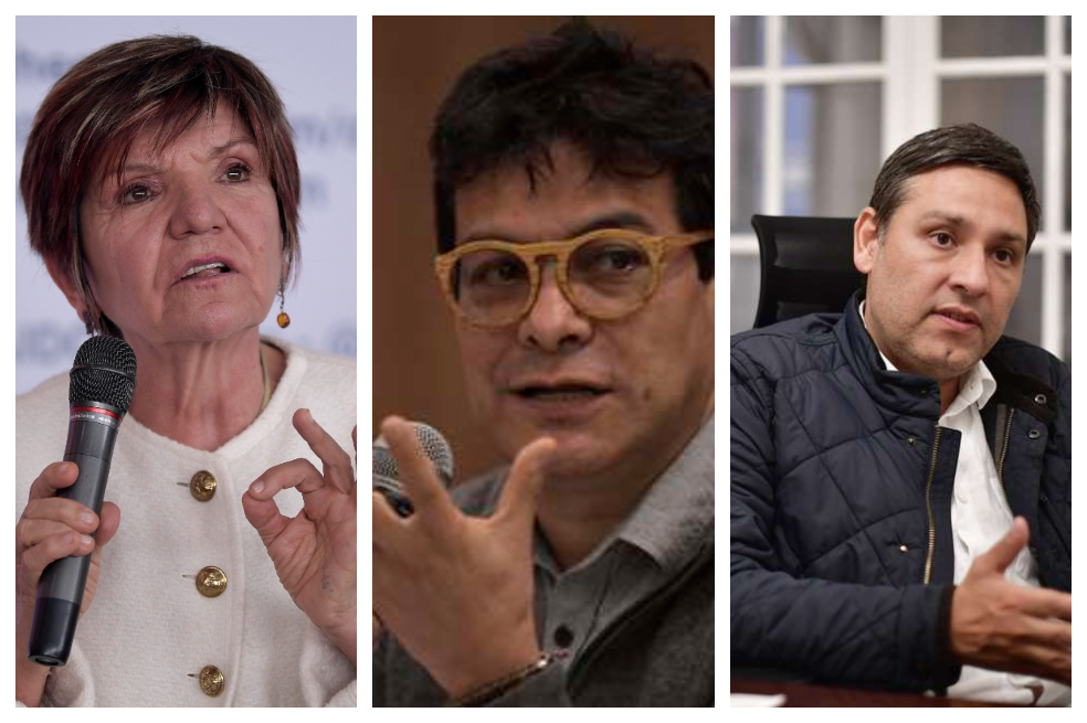 (De izquierda a derecha). Gloria Cuartas, Danilo Rueda y Mauricio Lizcano.