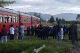 Automóvil chocó con Tren de La Sabana en el norte de Bogotá