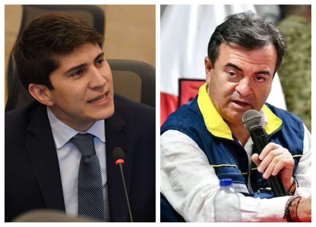 A la izquierda, Wadith Manzur, presidente de la Comisión de Acusaciones del Congreso. A la derecha, Olmedo López, exdirector de la Unidad Nacional de Gestión del Riesgo.