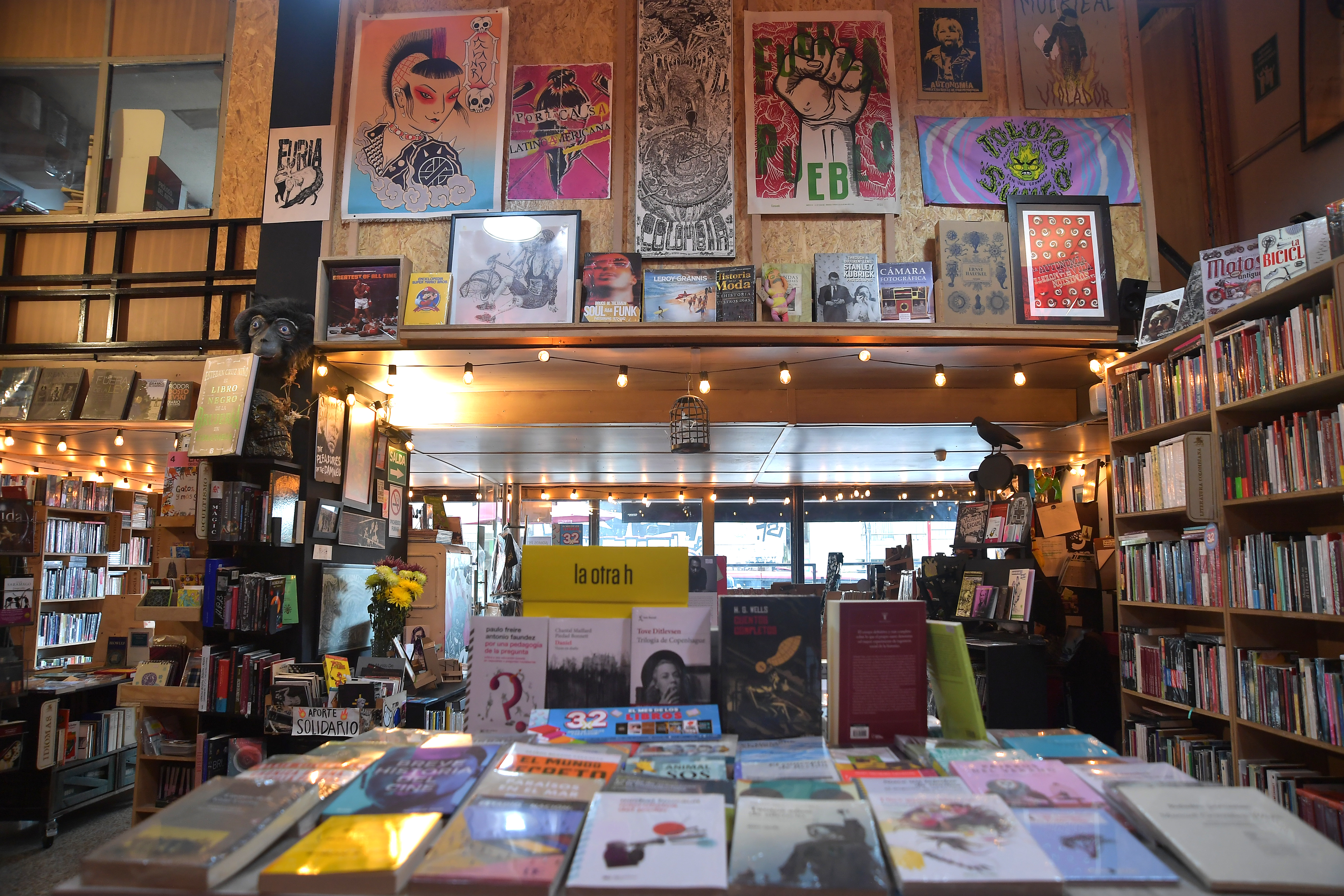 Café Librería, ubicada en la carrera 7, Bogotá.
