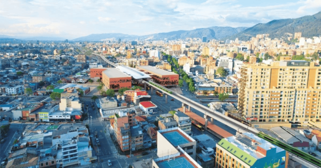 Render de la estación calle 72 de la primera línea del metro, y en donde comenzará la segunda línea.
