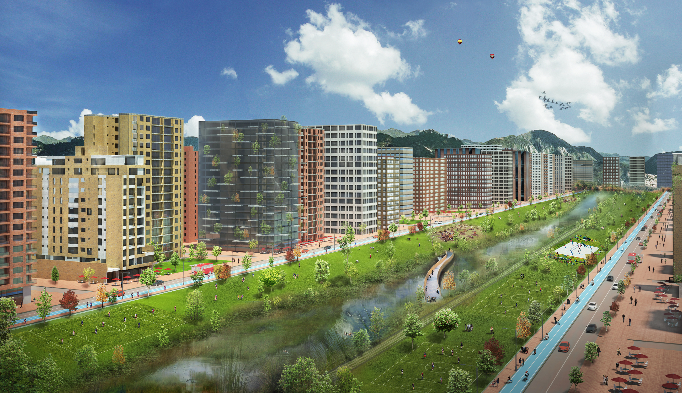 Este será el aspecto de Lagos de Torca, proyecto de expansión en el norte de Bogotá.