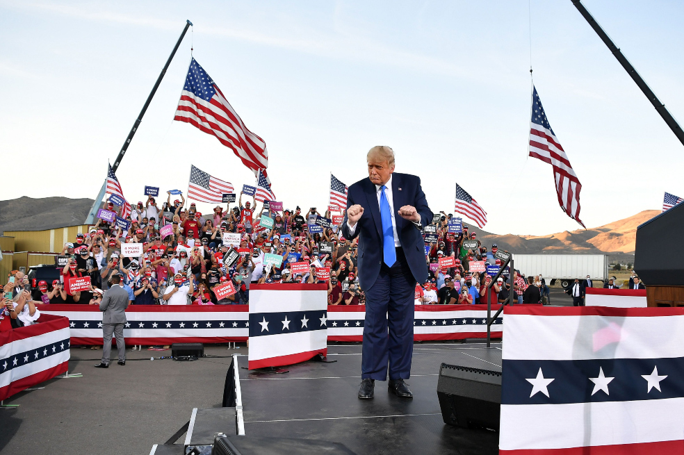 Donald Trump, presidente de Estados Unidos, durante un mitin.
