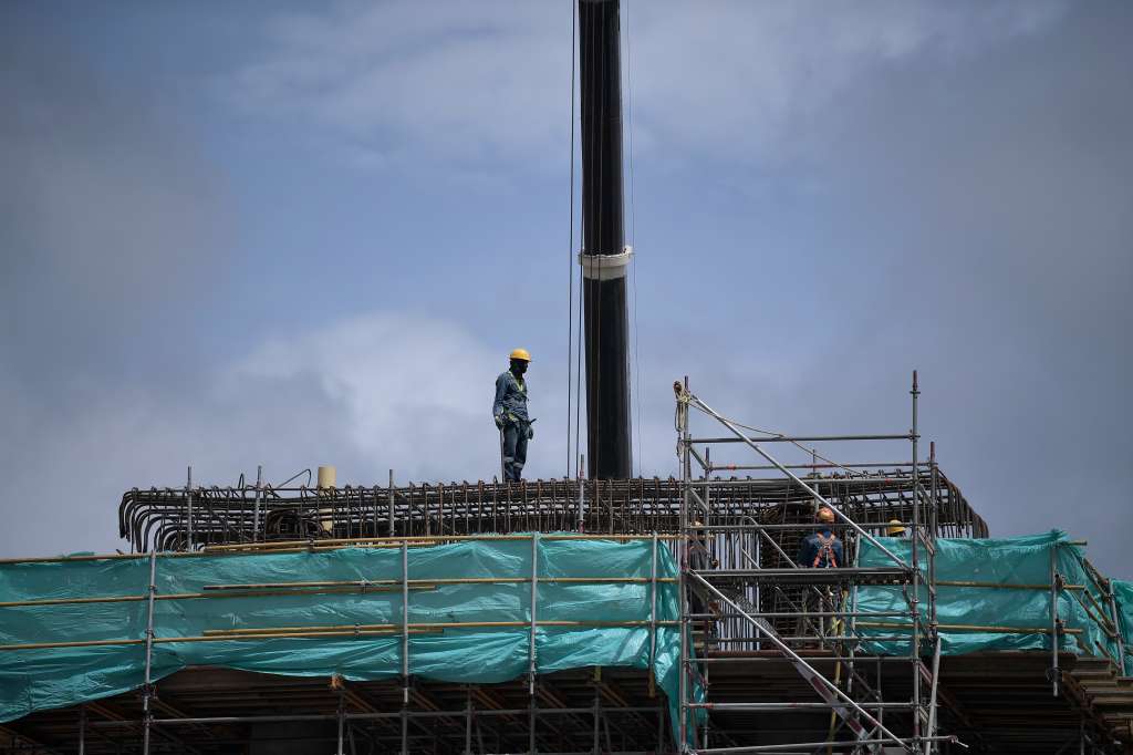 Avance de las obras del Metro de Bogotá en "junio 2025", a la altura de la Av. Caracas.