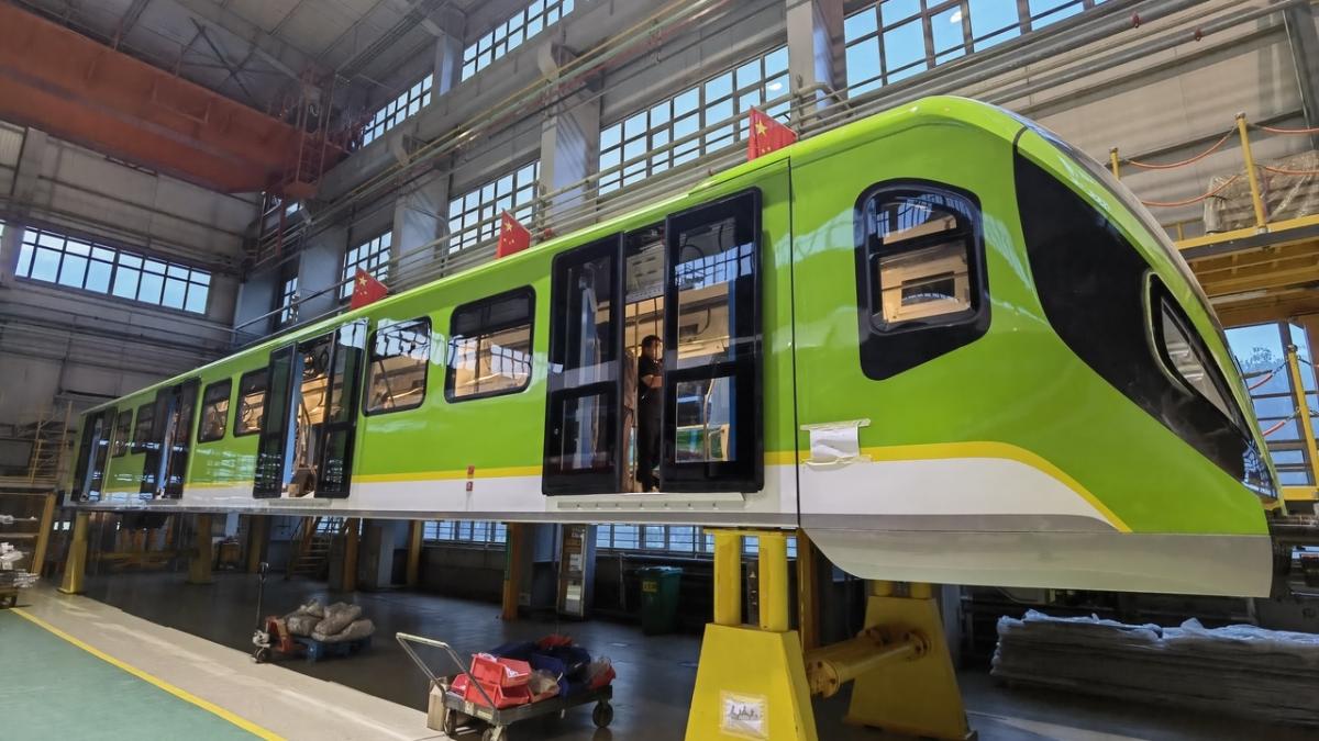 Primer vagón del metro de Bogotá.