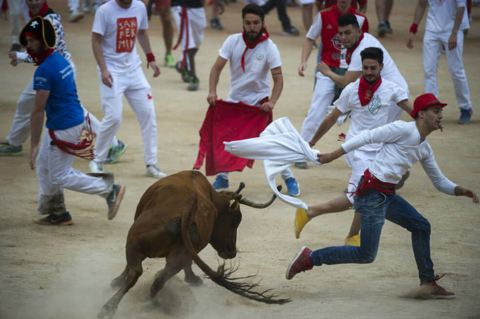 El año pasado, Pamplona acogió algo más de 521.000 turistas en esas fiestas. / AFP