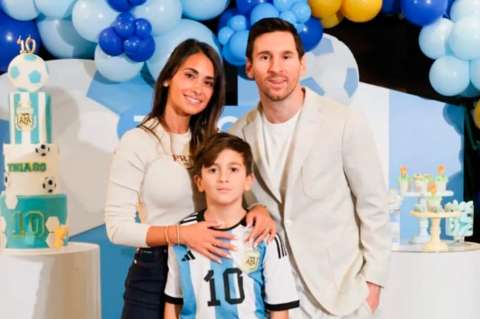 Thiago, el hijo mayor de Messi celebró sus 10 años al estilo gaucho
