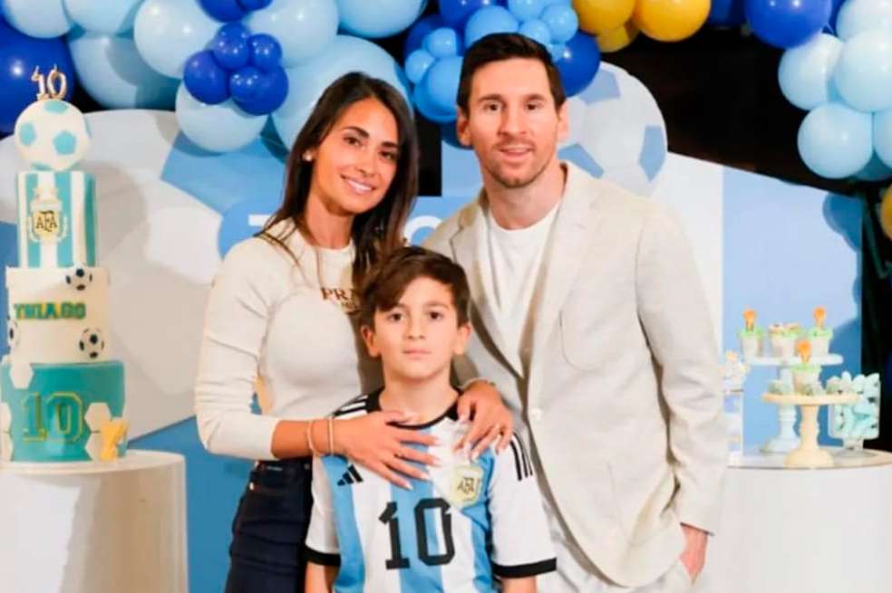 Thiago, el hijo mayor de Messi celebró sus 10 años al estilo gaucho