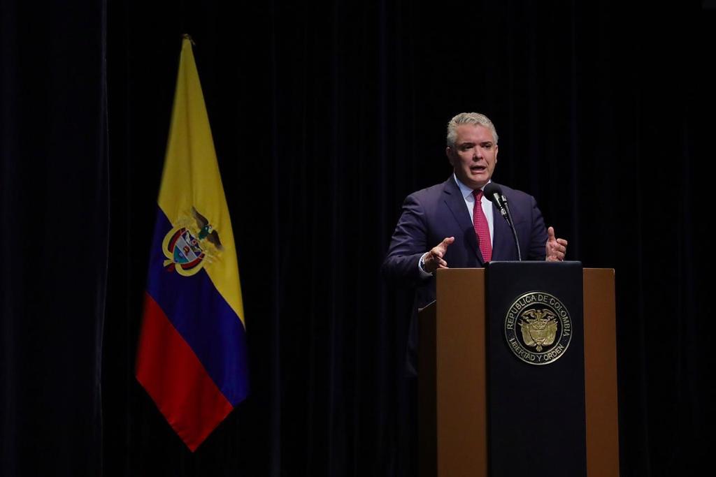 El presidente Iván Duque Márquez en la clausura del Curso de Altos Estudios Militares (CAEM) y Curso Integral de Defensa Nacional (Cidenal)