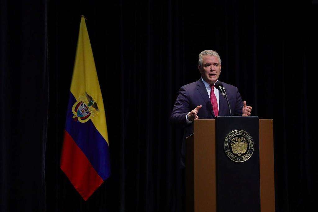 El presidente Iván Duque Márquez en la clausura del Curso de Altos Estudios Militares (CAEM) y Curso Integral de Defensa Nacional (Cidenal)