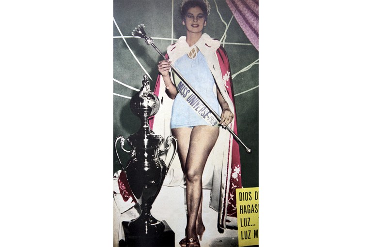 Luz Marina Zuluaga como Miss Universo en 1958