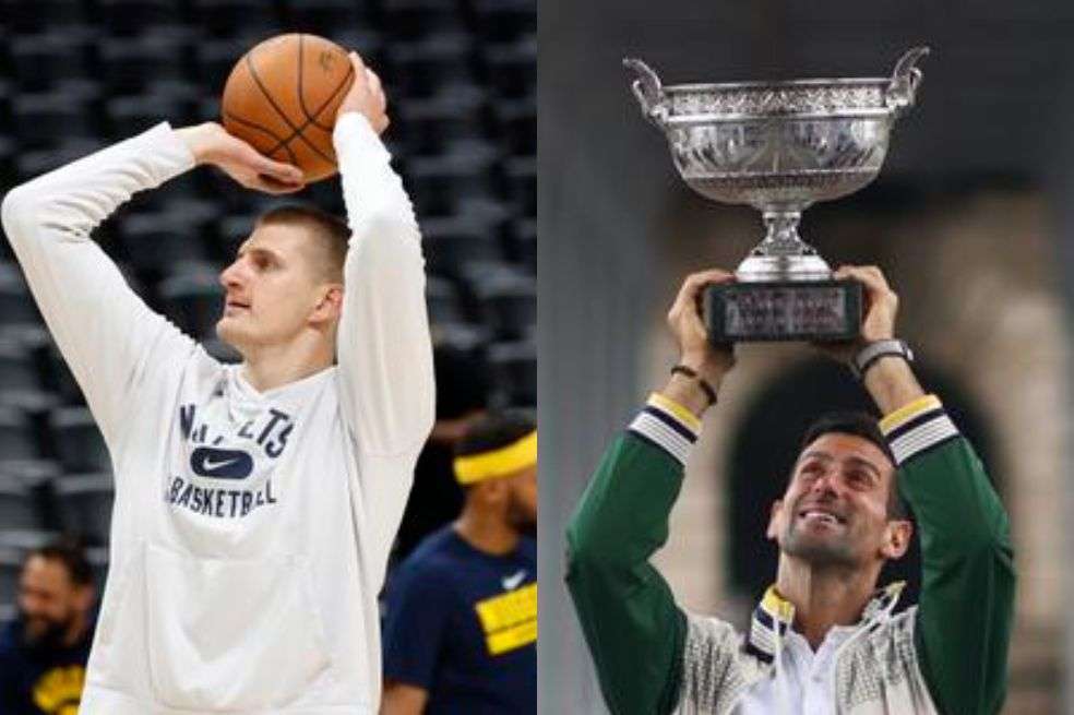 Nikola Jokic y Novak Djokovic, deportistas serbios.