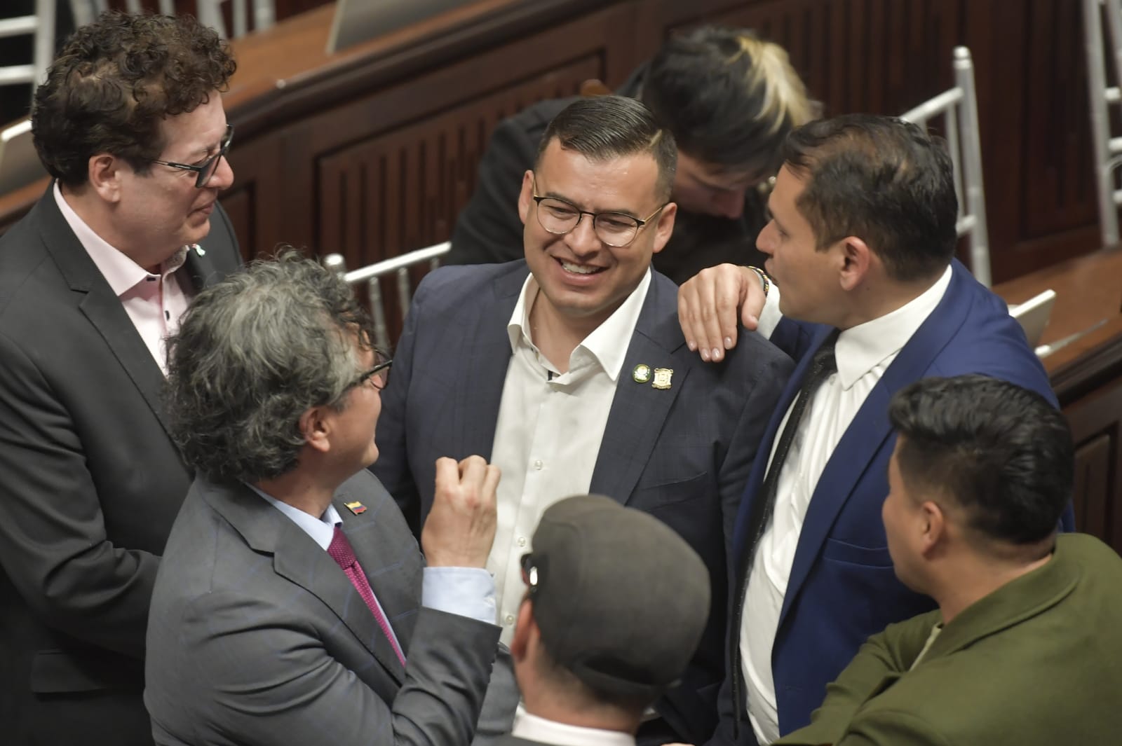 Jaime Raúl Salamanca, representante de la Alianza Verde, en la elección del presidente de la Cámara este 20 de julio.