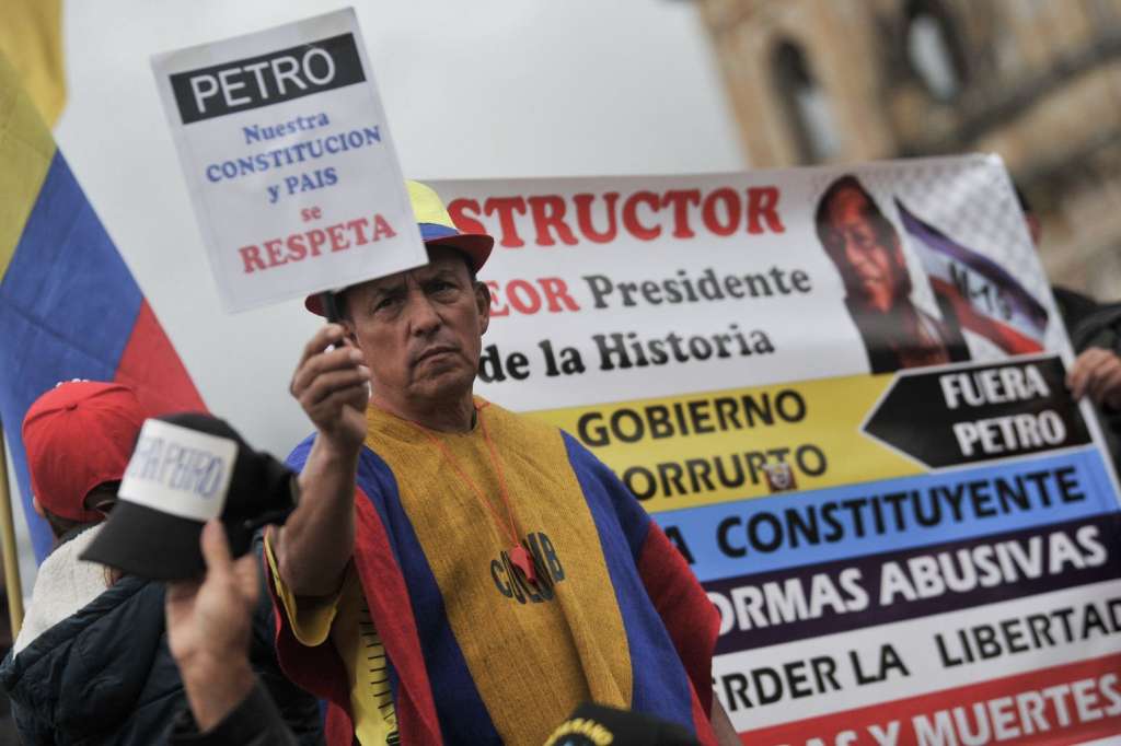 En imágenes: así transcurrió la marcha en Bogotá en contra de las reformas del Gobierno Petro