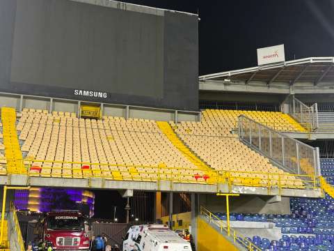 Arreglan la tribuna norte del Campín, tras los disturbios en juego de Santa Fe
