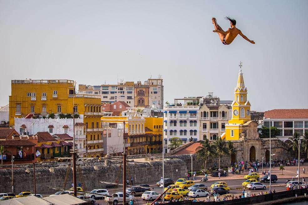 Redbull / El colombiano Duque, ayer en la primeras pruebas en Cartagena.