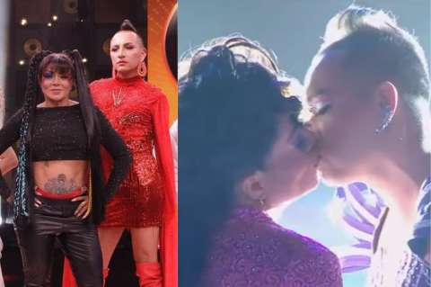 ‘La Descarga’: Marbelle y un participante se besaron durante su presentación