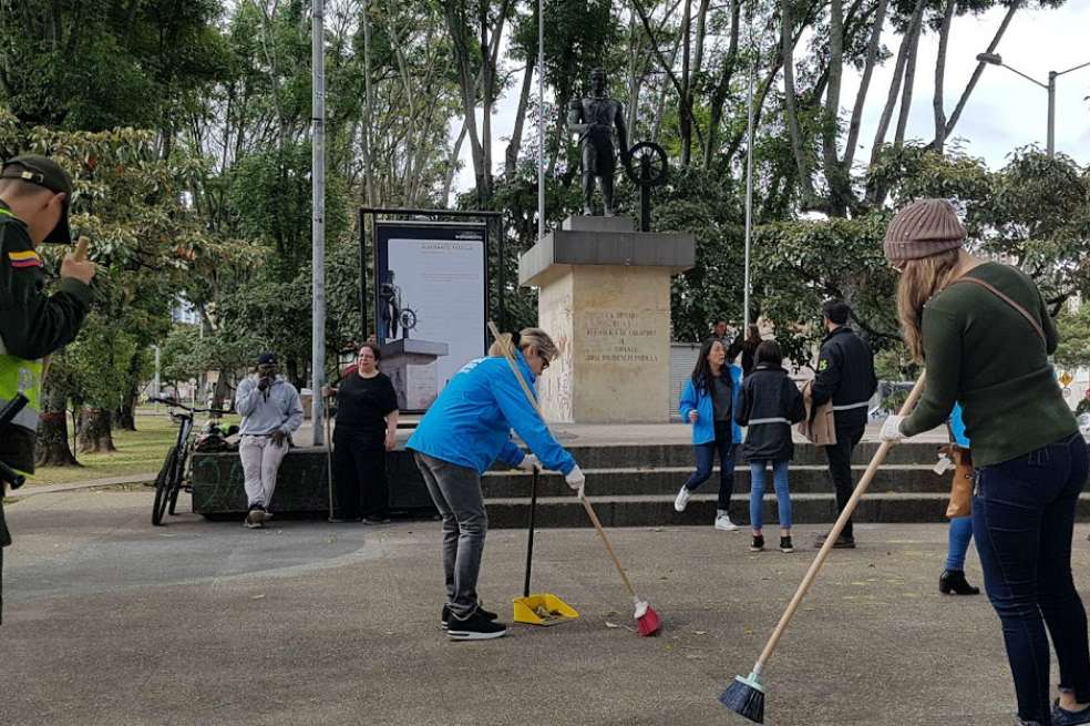 Intervención apertura Mes del Patrimonio. Jornada pedagógica y de intervención con la comunidad. / Cortesía Instituto Distrital de Patrimonio Cultural