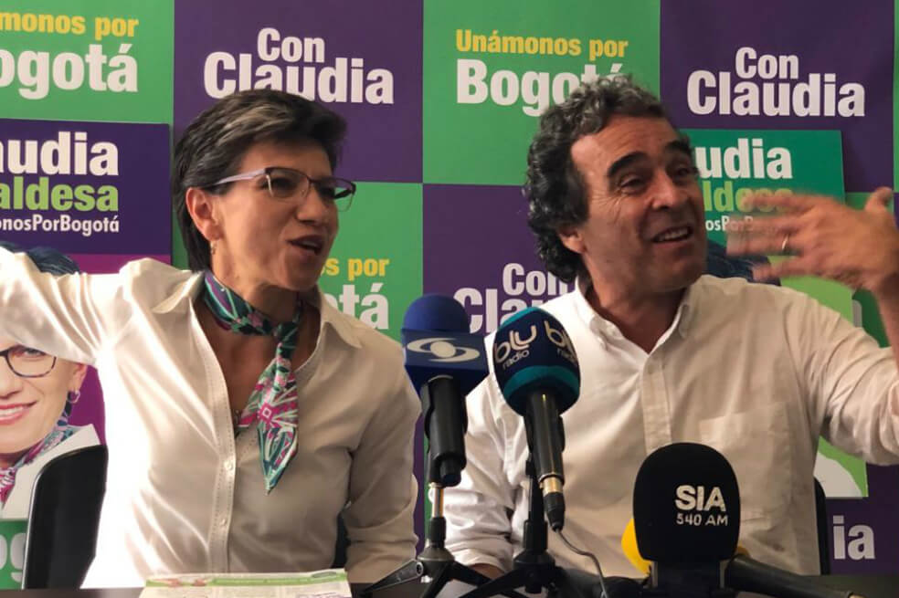 "La conozco y no tengo duda de que es la persona indicada para liderar nuestra capital": Sergio Fajardo a Claudia López. / Tomada de Twitter: @sergio_fajardo