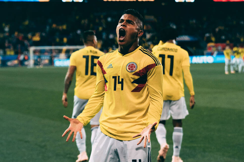 El Cucho Hernández, el día de su debut con la selección de mayores. Y anotó doblete. / Andrés Linares - www.linaresldg.com