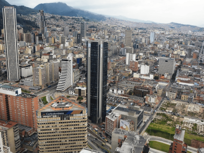 La ciudad de Bogotá.