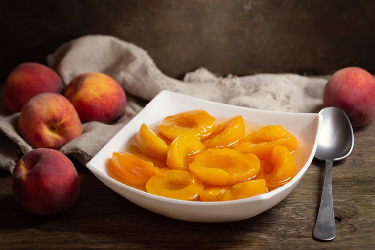 Postre de durazno en almíbar con dos ingredientes ¡Fácil y rápido de preparar!