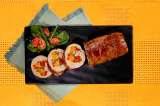 Receta: solomito de cerdo relleno de plátano maduro, queso mozzarella y tocineta