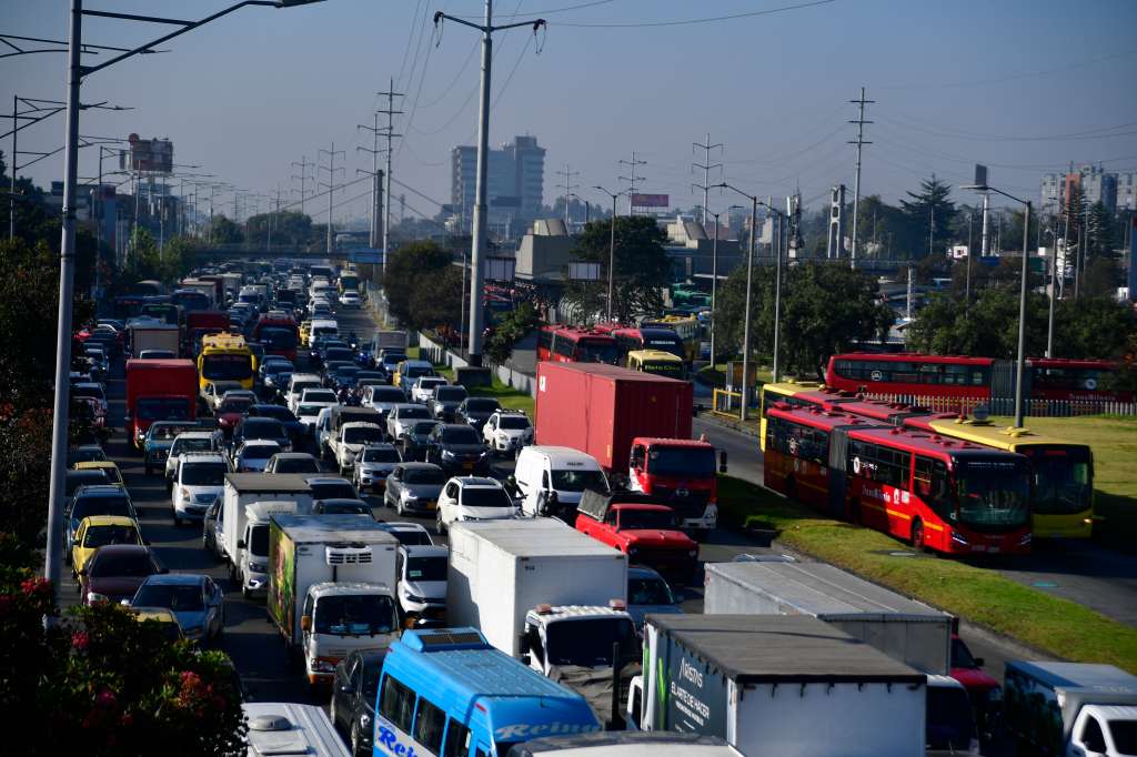 Trancones de la autopista norte en Bogotá