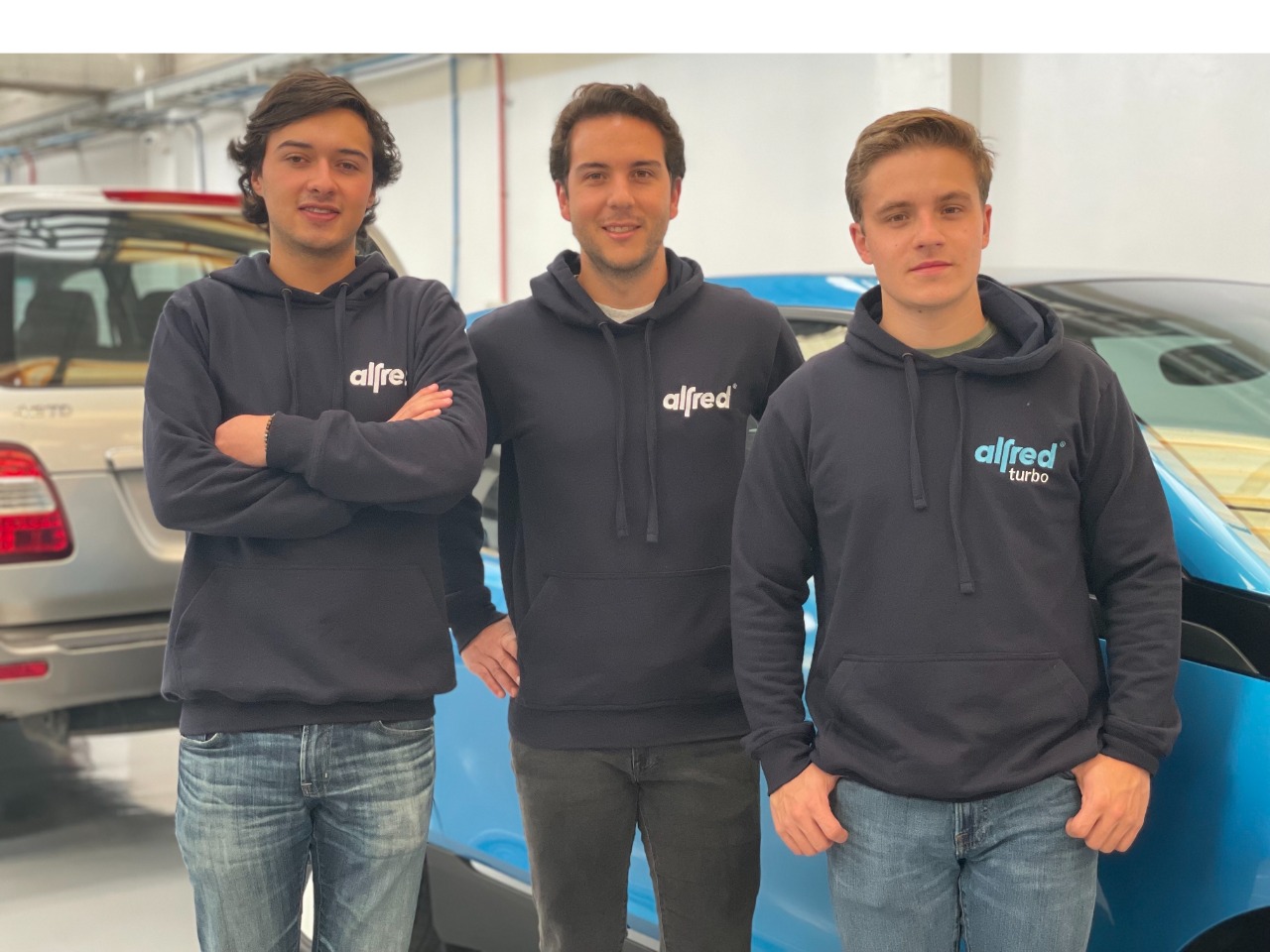 Santiago Cala, Mauricio Mora y Daniel Moreno, los socios de 'Alfred'.