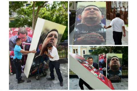 Imágenes de Chávez desaparecen de los pasillos del parlamento venezolano