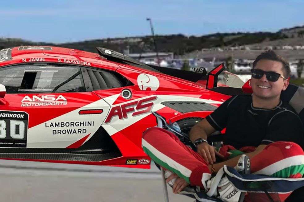 Sebastián Saavedra, piloto colombiano que compite en el Lamborghini Súper Trofeo de Norteamérica.