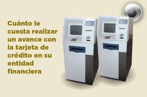 ¿Sabe cuánto le cobra su banco por un avance con tarjeta de crédito?