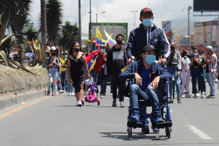 Los habitantes de Soacha también se unieron al Paro Nacional. Este domingo varios manifestantes que se manifestaron de forma pacífica en las calles.