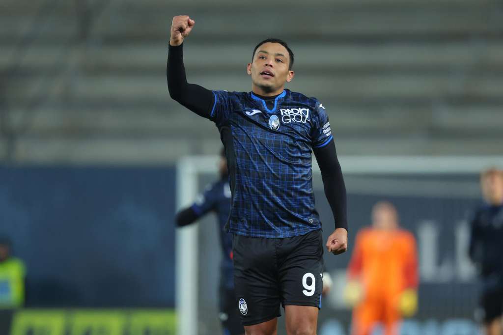 Bergamo (Italy), 18/12/2023.- Atalanta's Luis Muriel celebrates after scoring the 1-1 goal during the Italian Serie A soccer match Atalanta BC vs US Salernitana at the Gewiss Stadium in Bergamo, Italy, 18 December 2023. (Italia) EFE/EPA/MICHELE MARAVIGLIA